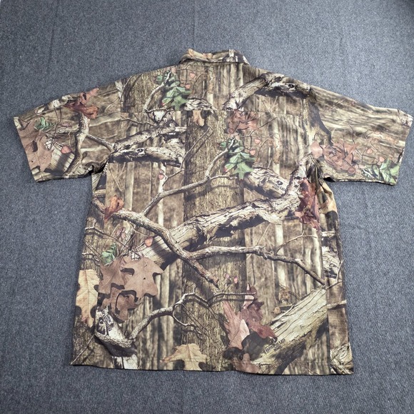 Bimini Bay Camo Men's Large Short Sleeve Button Up Fishing Hunting Outdoors - Picture 9 of 9